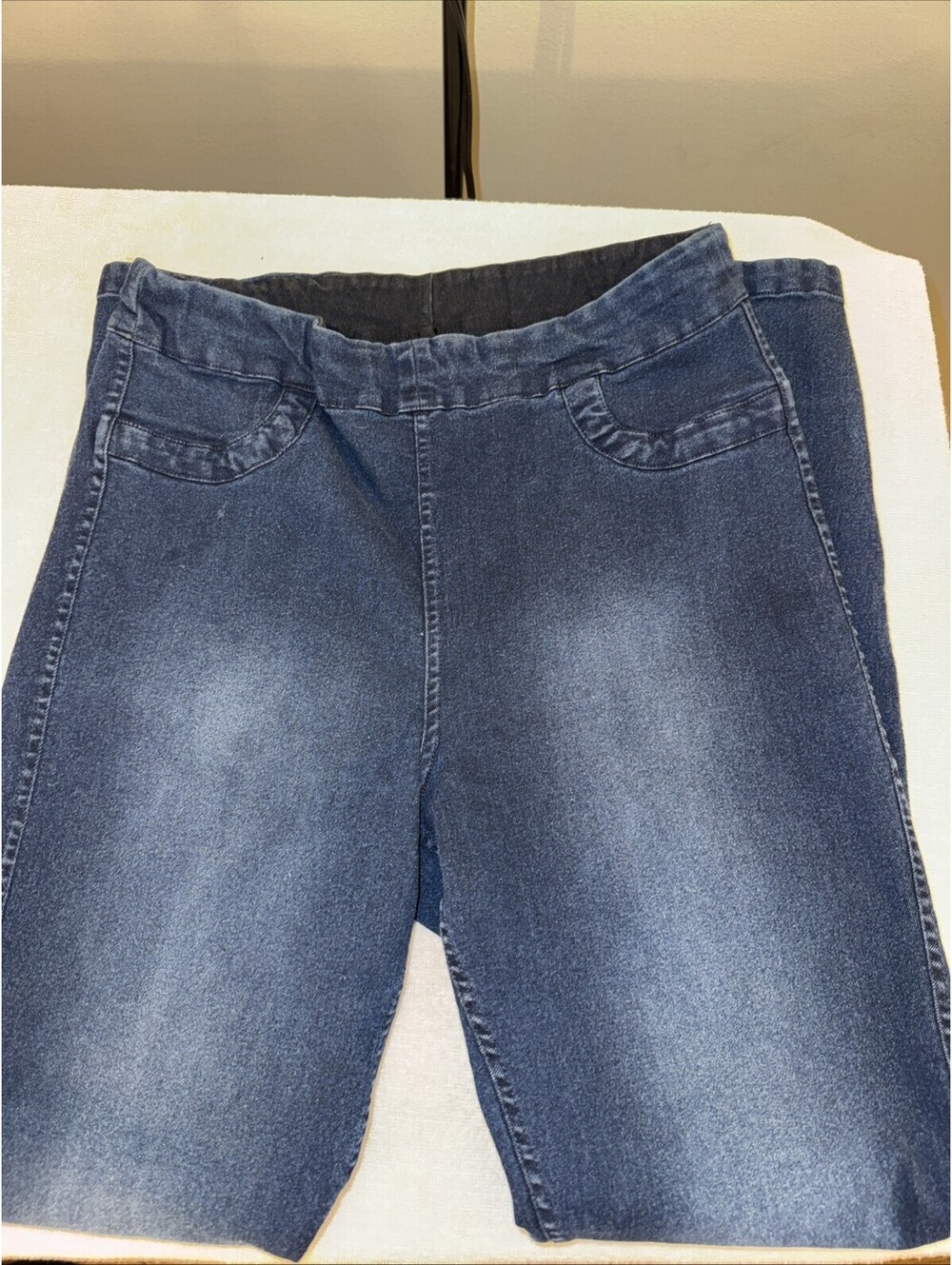 Hue Denim Jeans Leggings Stretch Slimming Elastic SZ Md Blue95% Cotton Curvy